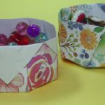 折り紙・８角形の箱・Origami  Bowl・1枚・２種類作ります・糊を使います・Mr coin origami channel１５