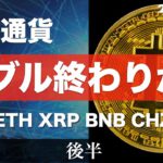 【BNB、CHZ、ENJ】仮想通貨市場暴落！ついにバブル崩壊か【4月24日 相場分析】