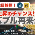 【SOL、DOGE、DOT、IDEX、C98】上昇のチャンス！？バブル再来か（2021年10月2日 相場分析）後半
