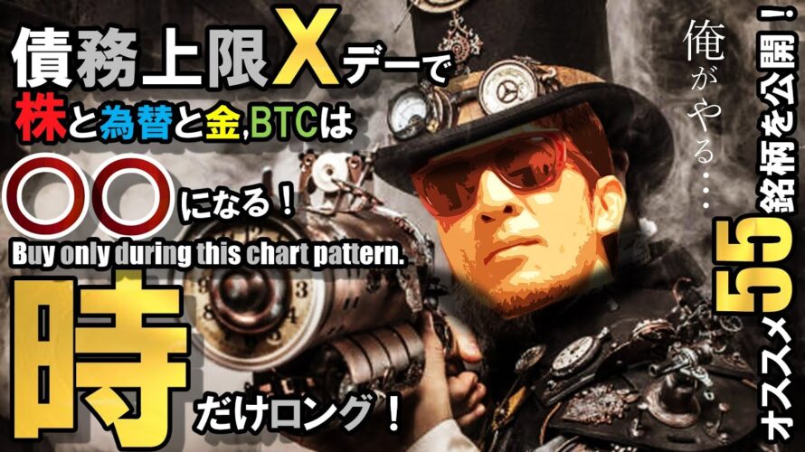 債務上限Xデーで株と為替と金とBTCは〇〇になる!『オススメ55銘柄』が公開!〇〇のときだけロングだぁ~!!
