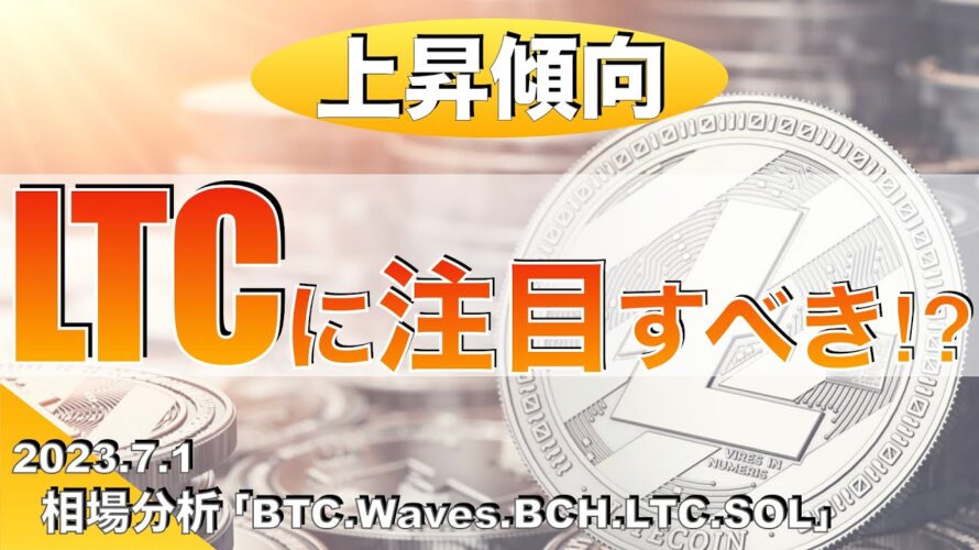 【BTC.Waves.BCH.LTC.SOL】ライトコインに注目すべき⁉︎(2023年7月1日 相場分析)