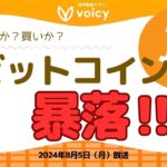 BTC暴落！売りか買いか⁉️最新ニュースを解説【Voicy8月5日放送】