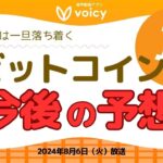 急落は一旦落ち着き、今後の予想は？最新相場ニュースをチェック【Voicy8月6日放送】