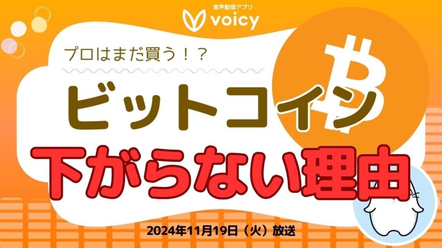 プロはまだ買う⤴️BTCがまだ下がらない理由【Voicy11月19日放送】
