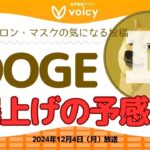 ドージコインがまた爆アゲの予感🐕イーロン・マスクの気になる投稿に注目【Voicy12月4日放送】
