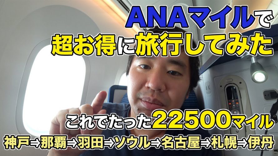 ANAのマイルを超お得に使って旅行してみた！ビジネスクラスも乗れてこれで22500マイル