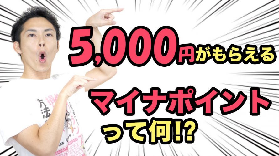 確実に5000ポイントGET!!マイナポイントを徹底解説!