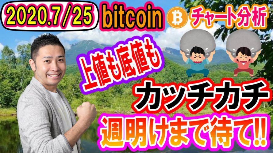 【仮想通貨】ビットコイン相場分析 9,600ドルが重い!!がなんとか100万円台をキープ!!週明けの動きは要注目!!