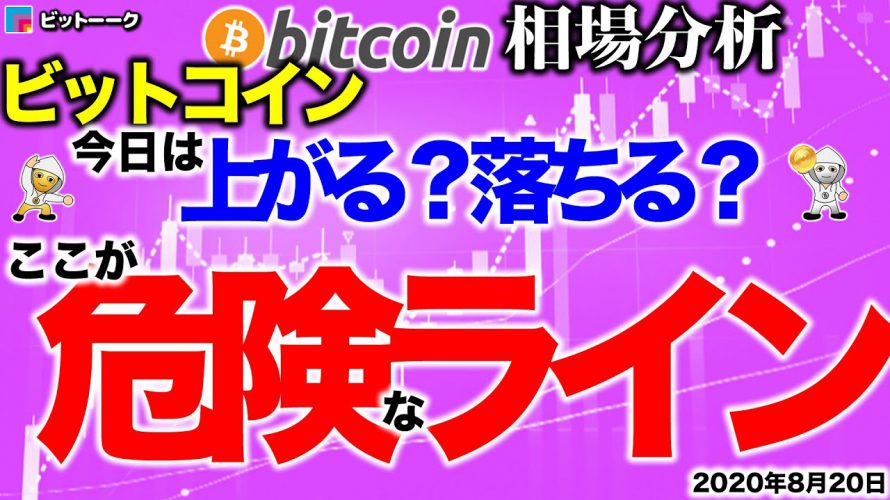 【ビットコイン 仮想通貨】落ちる可能性！11900ドルが危険ライン【2020年8月20日】BTC、ビットコイン、XRP、リップル、仮想通貨、暗号資産、爆上げ、暴落