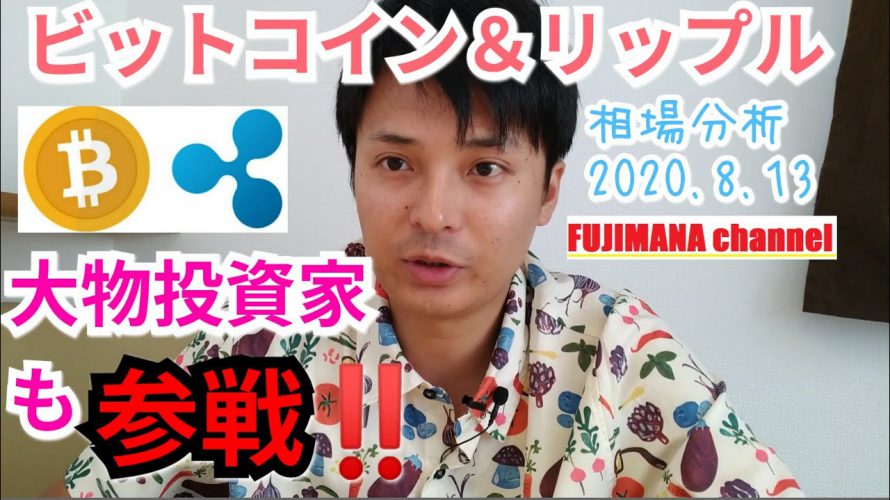 【ビットコイン&リップル】仮想通貨相場分析 大物投資家も参戦‼️
