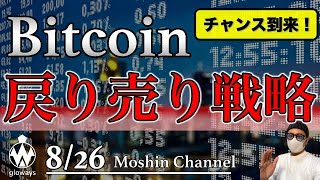 【ビットコイン急落】環境認識からの直近戦略構築！戻り売りのポイントなど