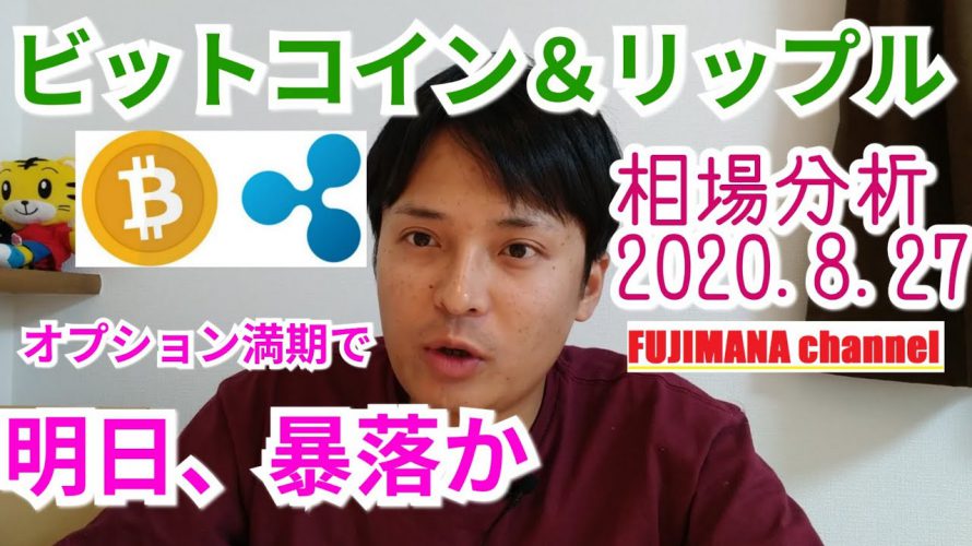【ビットコイン&リップル】仮想通貨相場分析 オプション満期で明日、暴落か