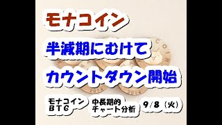 仮想通貨 モナコイン半減期にむけてカウントダウン開始!【9月8日】MONA・BTC中長期的チャート分析
