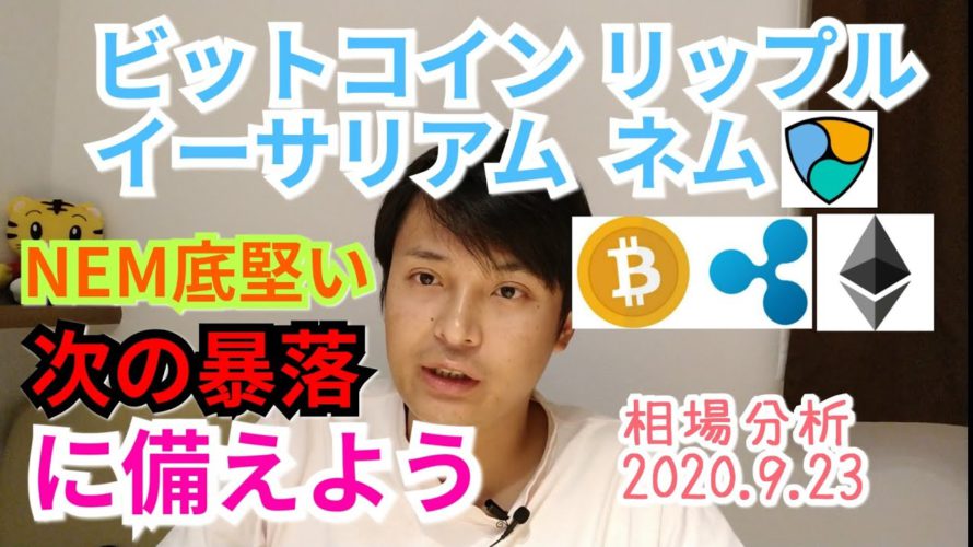 【ビットコイン,リップル,イーサリアム,ネム】相場分析　NEM底堅い!!次の暴落に備えよう