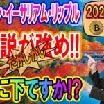 【ビットコイン・イーサリアム・リップル】本当に下ですか!?独自のチャート分析を展開!!重要ポイントを解説!!