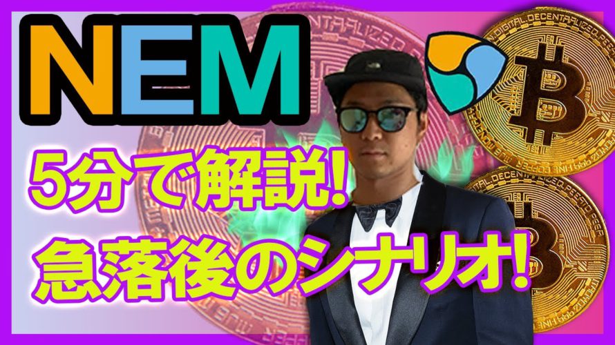 【BTC,NEM】ビットコイン急落は全く問題なし。ネムは0.1ドル割れ想定。