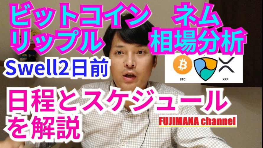【ビットコイン,リップル,ネム】仮想通貨相場分析 Swell2日前!!日程とスケジュールを解説する