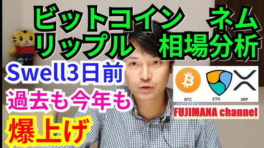 【ビットコイン,リップル,ネム】仮想通貨相場分析 Swell3日前‼️過去3年も今年も爆上げ?!