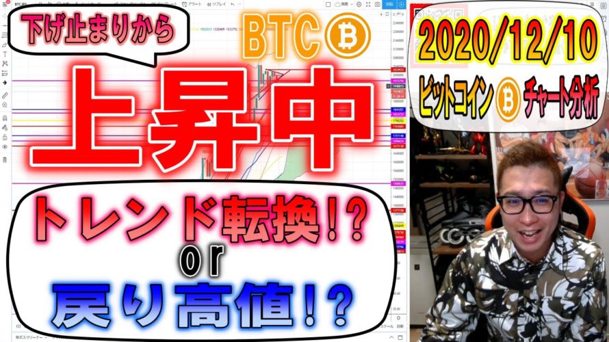 【ビットコイン戦略】大きな下落後の上昇!!戻り高値!?トレンド転換!?