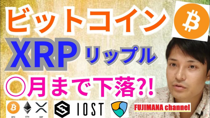 【仮想通貨ビットコイン, イーサリアム, リップル, ステラ, IOST, NEM】BTC＆XRPは○月まで下落⁉️