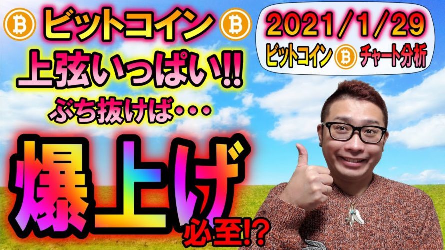 【仮想通貨・ビットコイン】チャネル上弦いっぱい!!ぶち抜いたら爆上げ必至!?