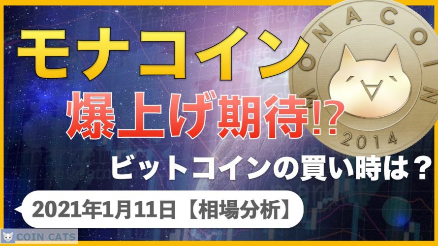 【BTC、XRP、ETH、XEM、MONA】モナコインの爆上げに期待⁉︎ ビットコインの次の買い場はどこ？【1月11日 相場解説】