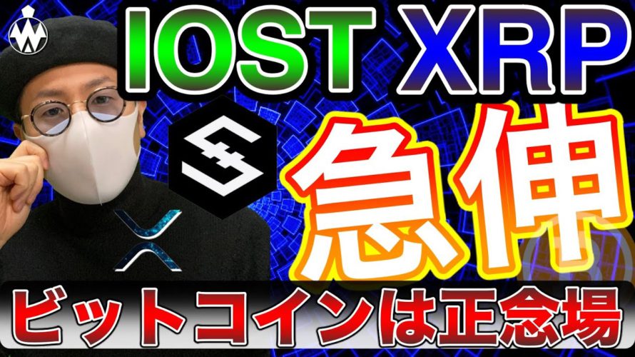 【ビットコイン&IOST&NEM&XRP&ENJ&MONA&ETH】短期調整も買い場はくる?各通貨の今後の展開&テクニカル分析