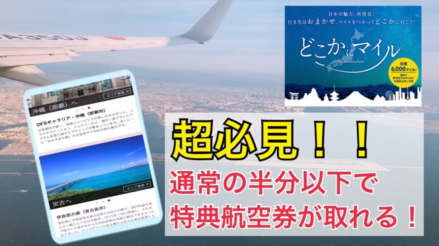 【JALどこかにマイル】お得に航空券を取るコツ!!