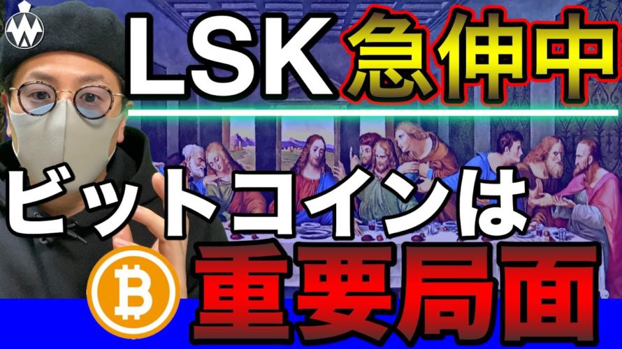 【ビットコイン&LSK&XRP&NEM&IOST&QTUM&ETH&DOT】BTCは正念場!ここを抜けると急騰か。LSKは今買い??