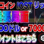 【仮想通貨】ビットコイン超重要局面！これ以上下がると終了です。。。5000ドル爆益ポイントはここ！