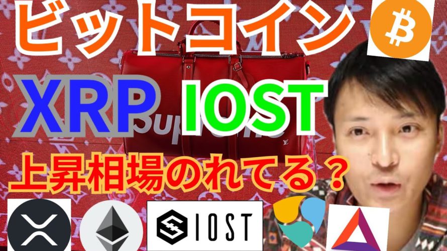 【仮想通貨BTC, ETH, XRP, BAT, IOST, NEM】ビットコイン、リップル、IOST上昇相場のれてる⁉️