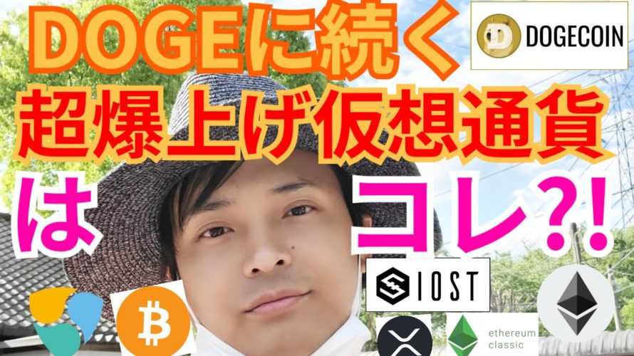 【仮想通貨BTC, ETH, XRP, NEM, IOST, ETC】ドージコイン(DOGE)の続く超爆上げコインはコレ?!