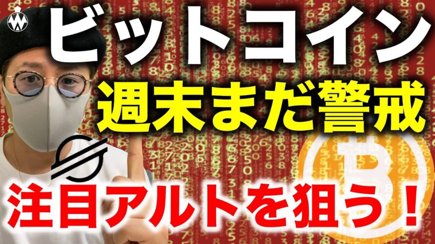 ビットコイン週末まだ警戒!下げ幅少ない注目アルトを狙う!