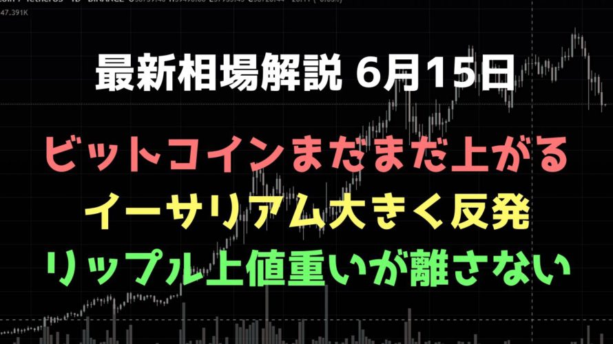 少し下げてから上抜ける|ビットコイン、イーサリアム、リップルの値動きを解説