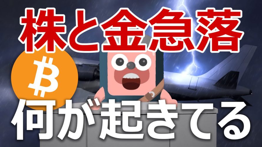 株と金が急落。全部ビットコインに変えた方がいいのか?