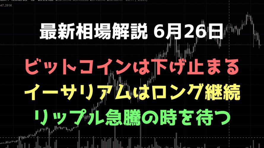 弱いが諦めずにホールドする｜ビットコイン、イーサリアム、リップルの値動きを解説