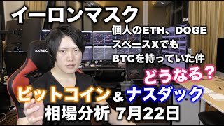ビットコイン29000ドル割らずに急上昇、今後の値動きは?|イーロンの個人の仮想通貨所有、スペースXのBTC保有について|ナスダック上昇強すぎな件