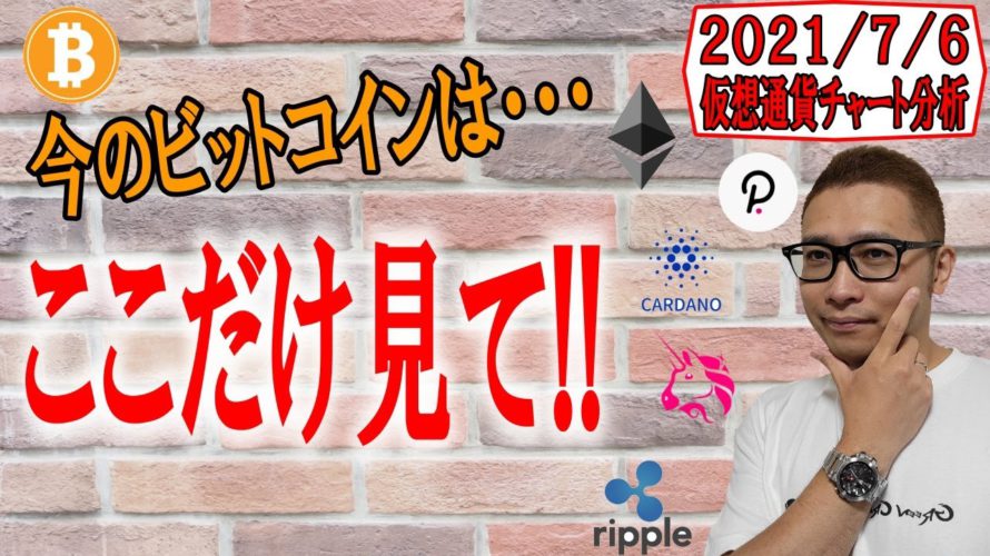 【仮想通貨ビットコイン&アルトチャート分析】今のビットコインはココだけ見て!!上下判断は柔軟に!!