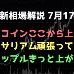 運命の時、弱いですが上がると信じます｜ビットコイン、イーサリアム、リップルの値動きを解説