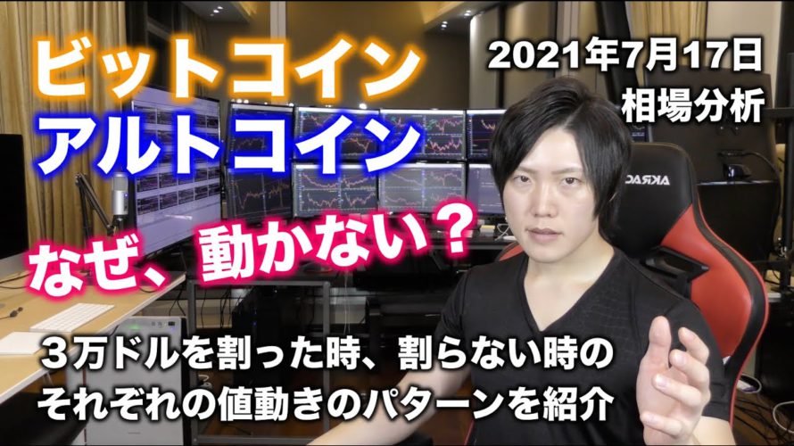 ビットコインが３万ドルを割った時の動きはこうなる｜アルトの今後の値動き、買い場、相場解説