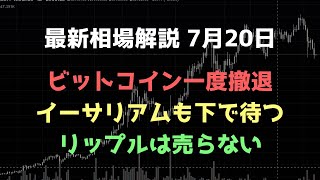 ダマシ下げの可能性は残るが一度撤退｜ビットコイン、イーサリアム、リップルの値動きを解説