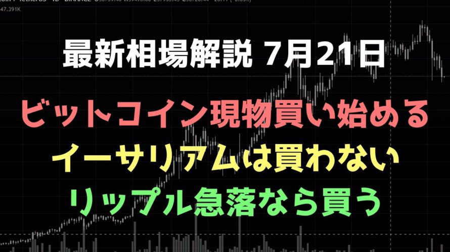 ビットコイン現物買いを始める|ビットコイン、イーサリアム、リップルの値動きを解説