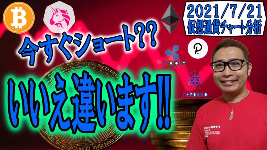 【仮想通貨ビットコイン＆アルトコイン分析】落ちてきた!!今すぐショート??いいえ違います!!