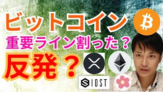 ビットコイン 重要ライン割った？それとも反発か❔【仮想通貨 BTC ETH XPR IOST ALICE チャート分析】