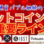 仮想通貨バブル 継続の予感‼️ビットコイン 最重要ライン【仮想通貨 BTC ETH XRP IOST TVK DOT チャート分析】