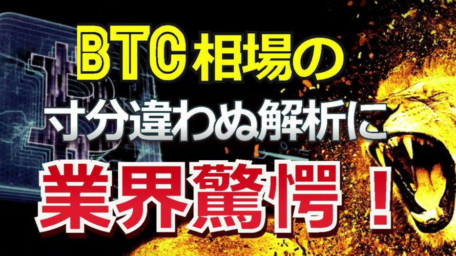 ビットコイン（BTC）相場の寸分違わぬ解析に業界驚愕！