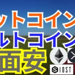 ビットコイン アルトコイン 全面安 だが悲観的になるのは早い⁉️【仮想通貨 BTC ETH XRP IOST SOL チャート分析】