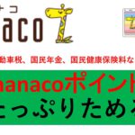 公共料金や税金もnanacoで払ってnanacoポイントをためよう