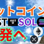 ビットコイン IOST SOLANA 反発へ✨✨【仮想通貨 BTC ETH XRP IOST SOL チャート分析】