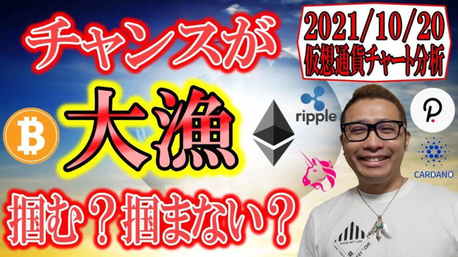 【仮想通貨ビットコイン&アルトコイン分析】チャンスが大漁だ!!このチャンス掴む?掴まない?それはあなた次第!!